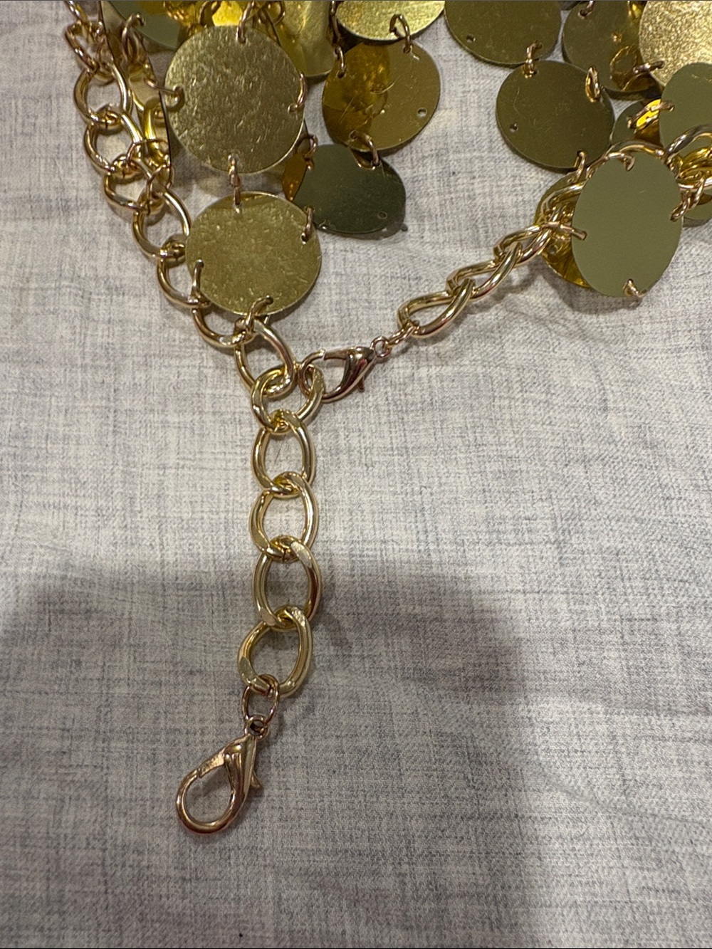 12th Tribe Gold Sequin Disc Mini Skirt - Picture 4 of 4